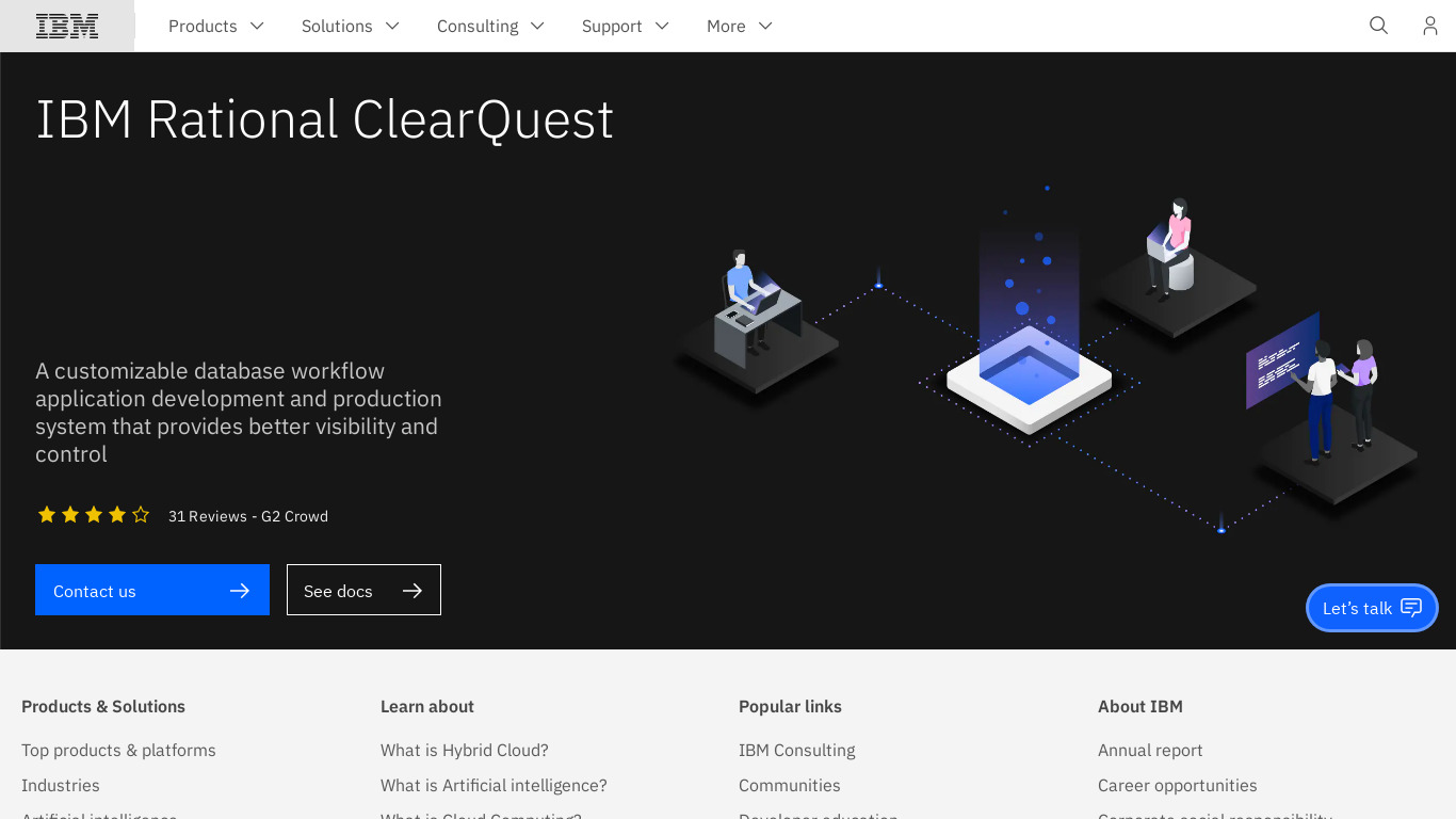 IBM ClearQuest Landing page
