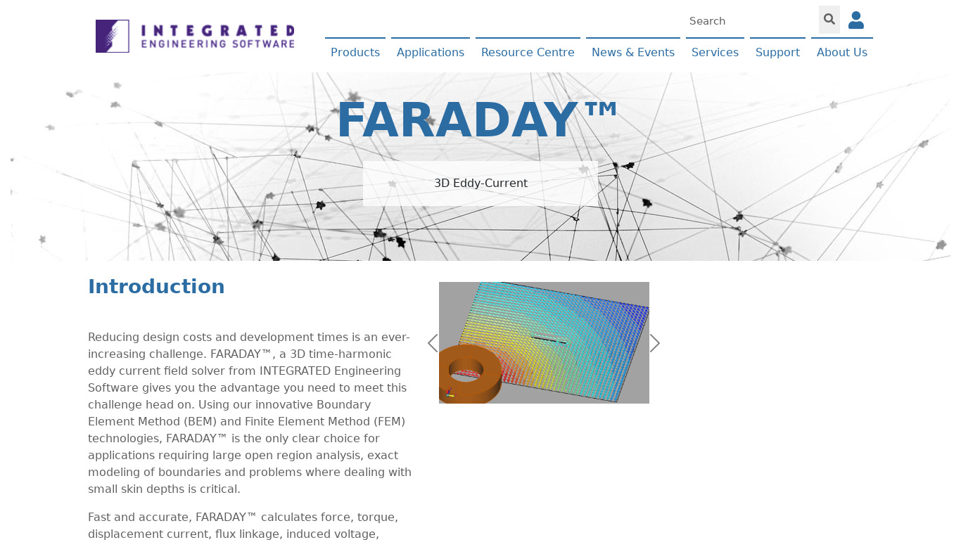 FARADAY Landing page