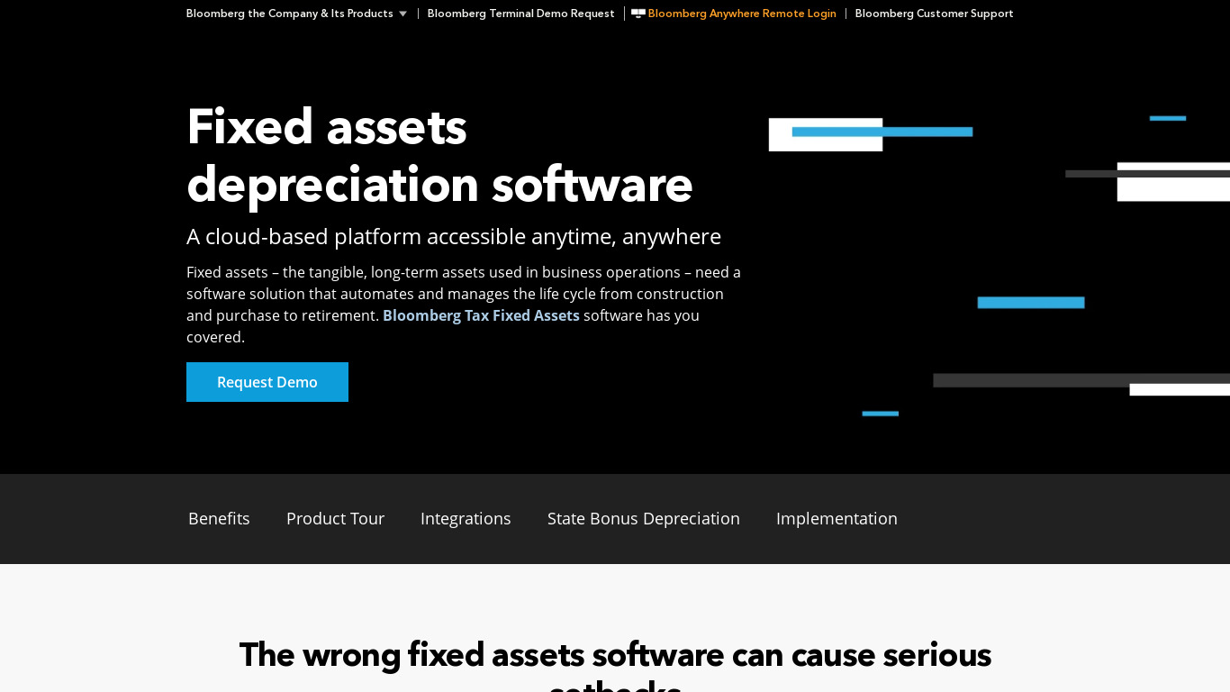 BNA Fixed Assets Landing page