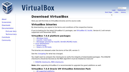 Oracle VM VirtualBox image