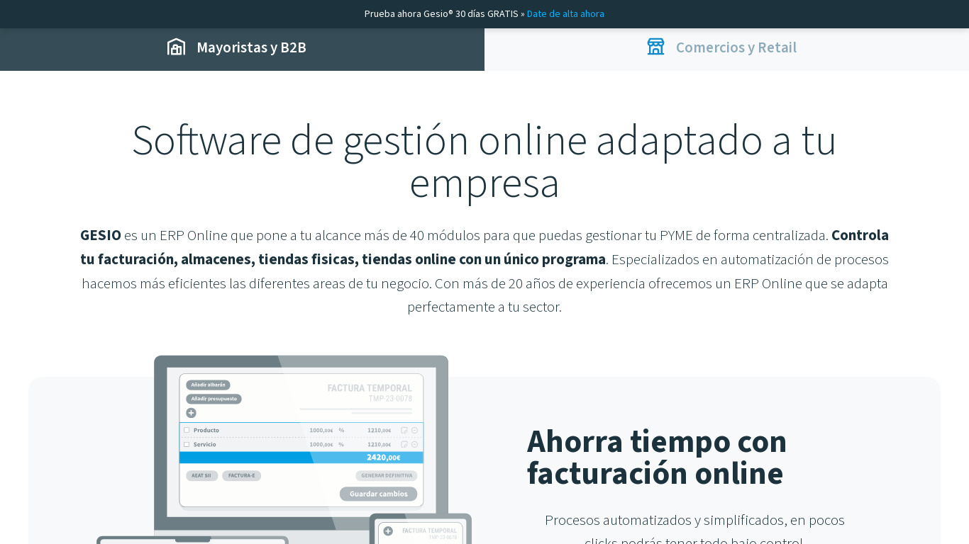 GESIO Landing page