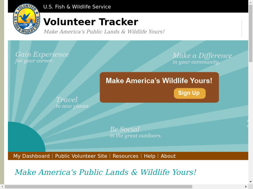 Volunteer Tracker Landing Page