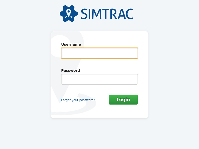 simTRAC Landing page