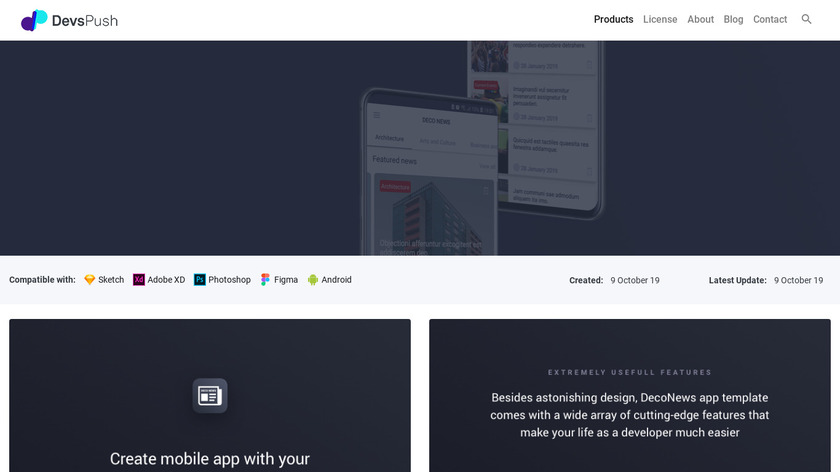 Deco News for Android Landing Page