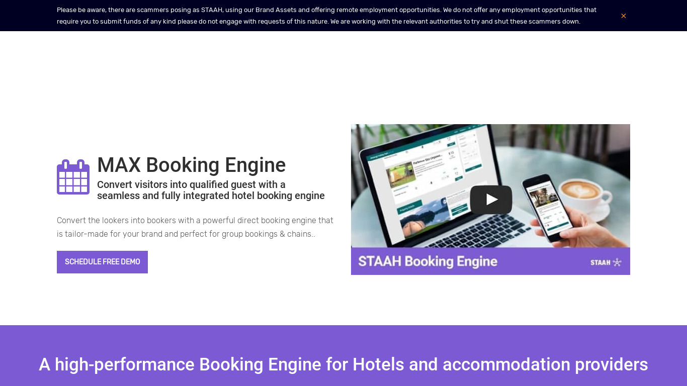ConvertDirect Booking Engine Landing page