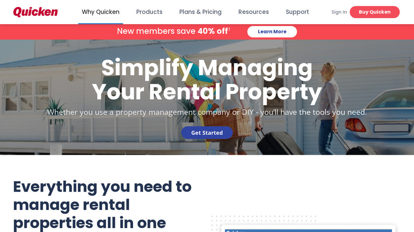Quicken Rental Property Management Landing Page