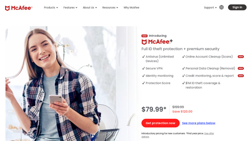 McAfee Total Protection Landing Page