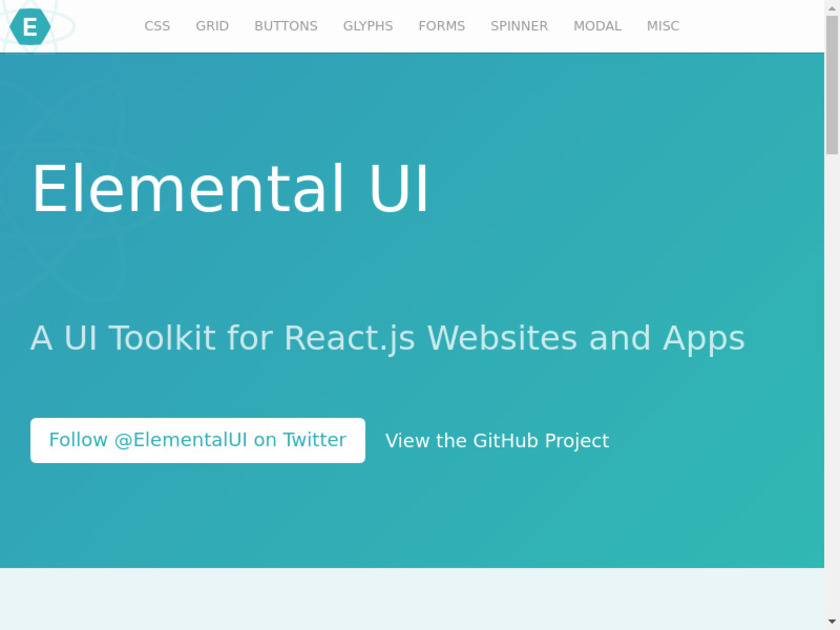 Elemental UI Landing Page