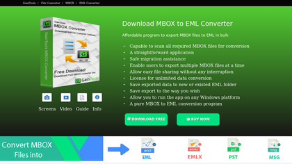 GainTools MBOX to EML Converter image