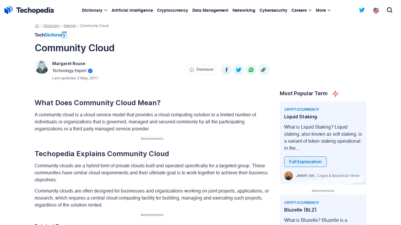 Community Cloud Landing page
