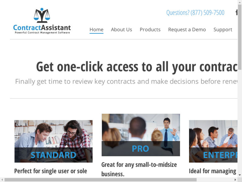 Contract Assistant Landing Page