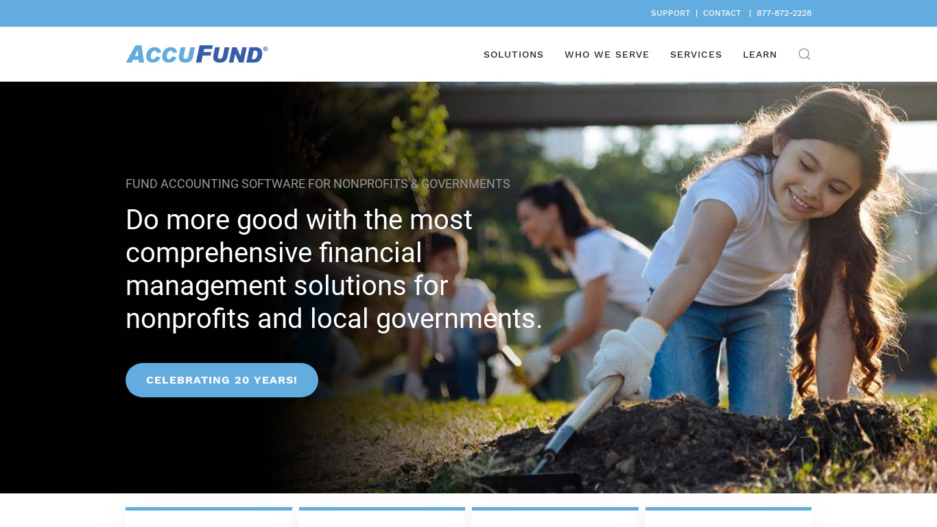 AccuFund for Government Landing page