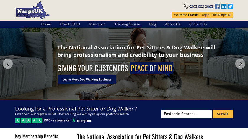 Pet Sitting Software Landing Page