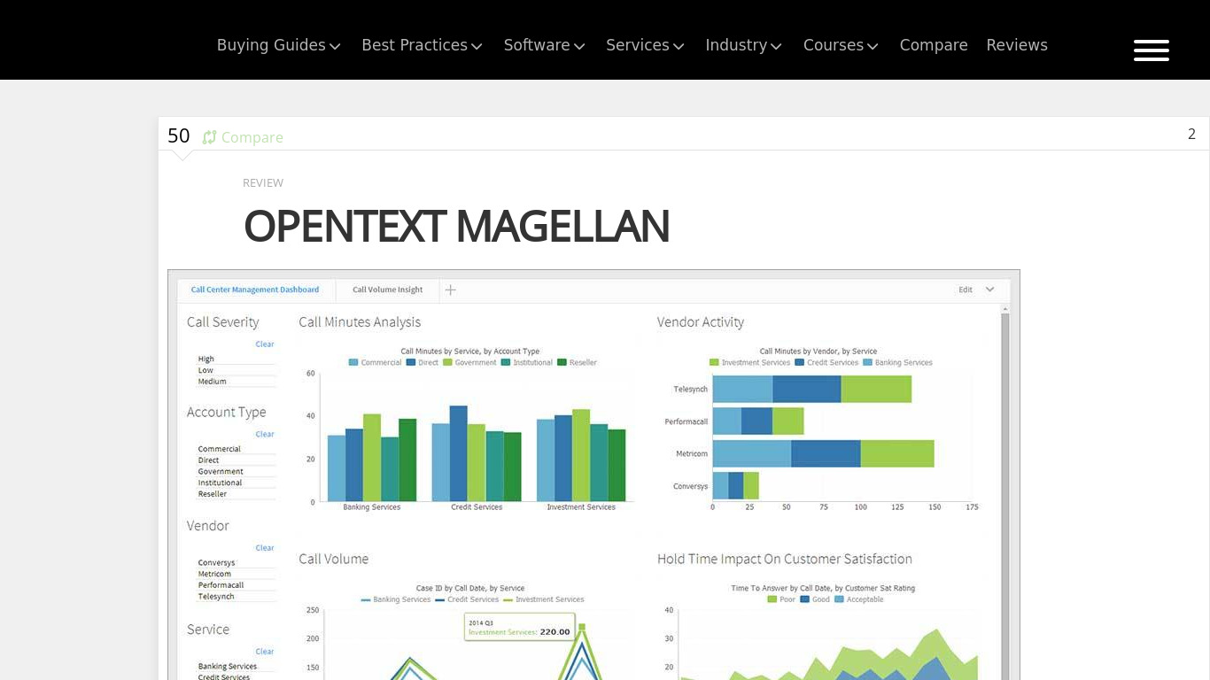 OpenText Actuate Information Hub Landing page