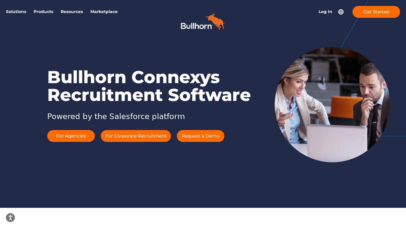 Connexys Recruiting Software Landing page