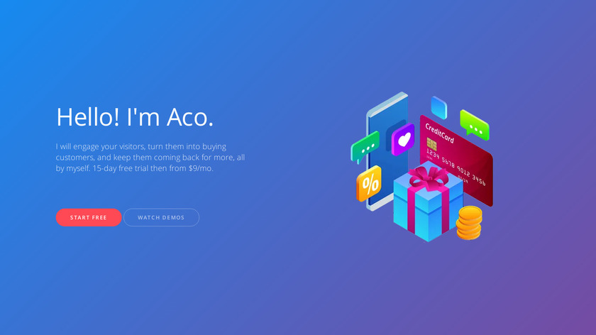 Acobot Live Chat Robot Landing Page