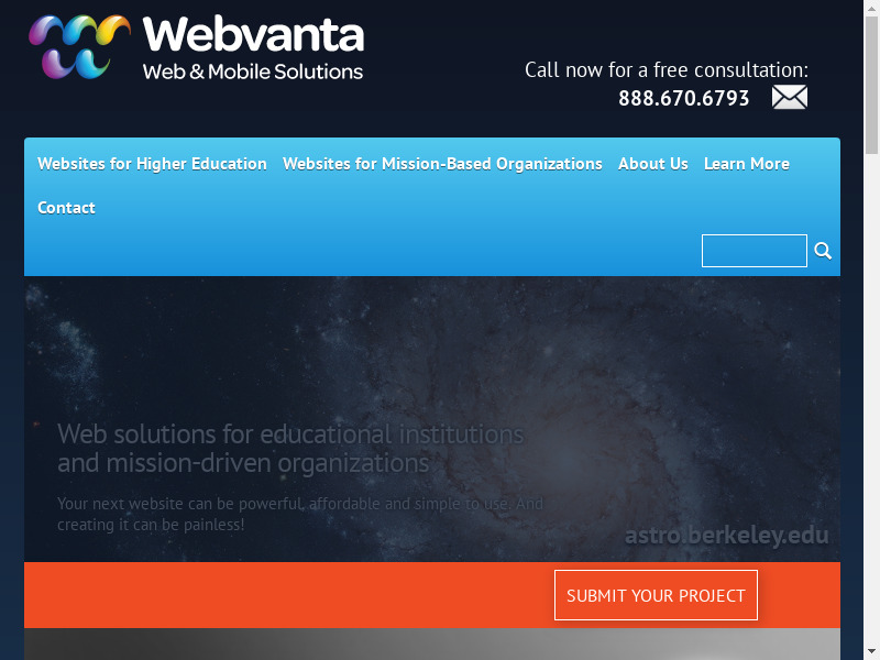Webvanta Cloud CMS Landing page
