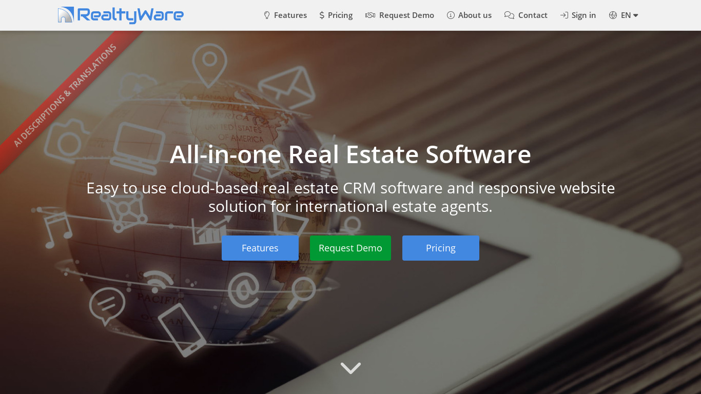 RealtyWare Landing page