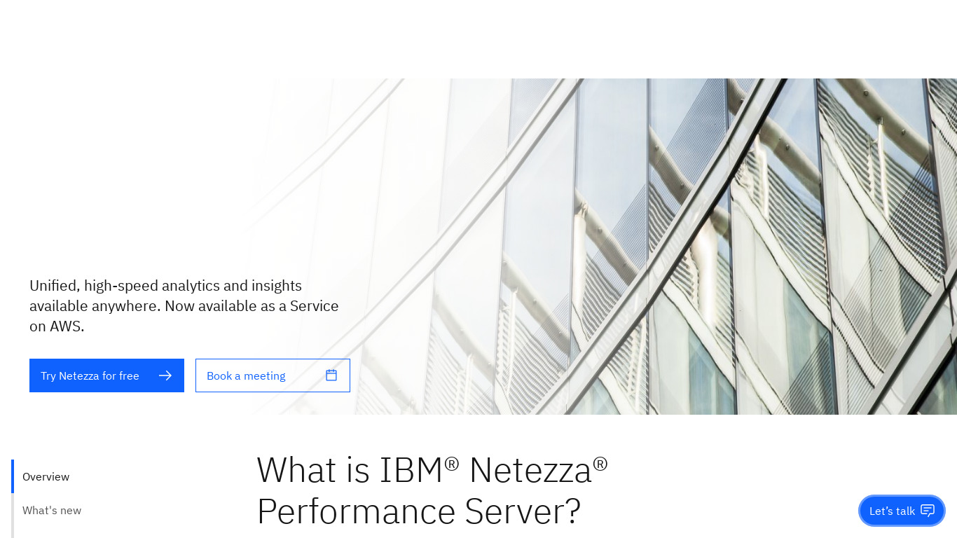 IBM Netezza Landing page