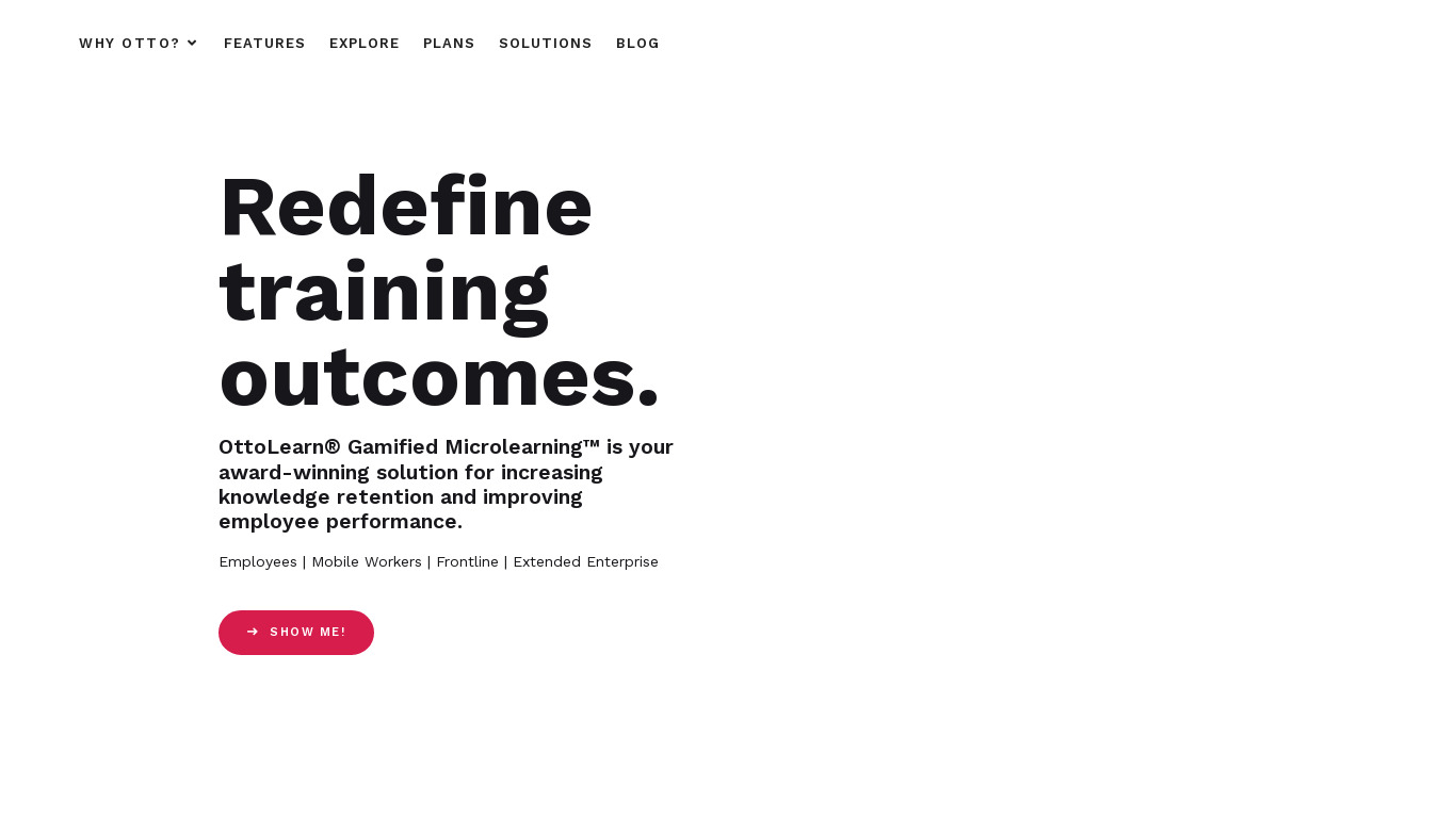 OttoLearn Landing page