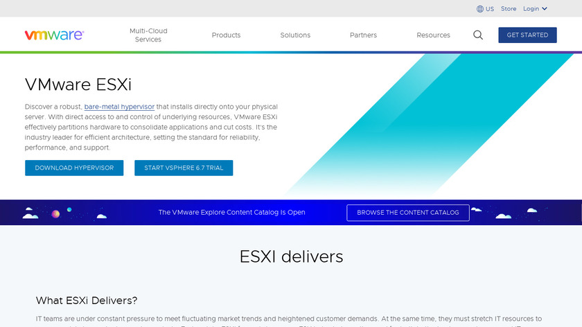 VMware ESXi Landing Page