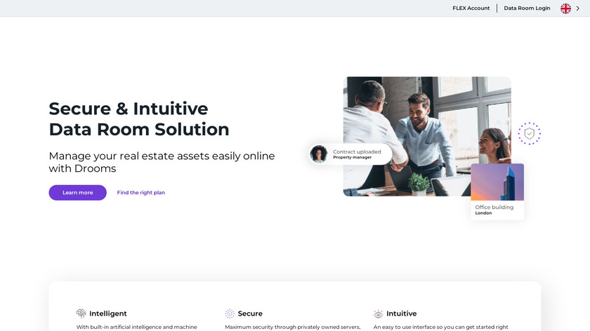 Drooms Landing Page