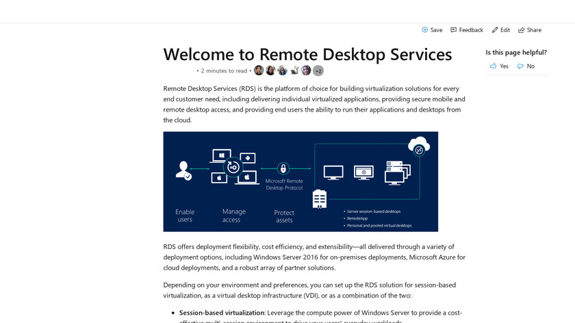 Remote Desktop Services Landing Page