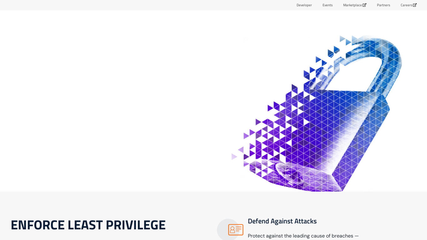 CyberArk Privileged Account Security Landing page