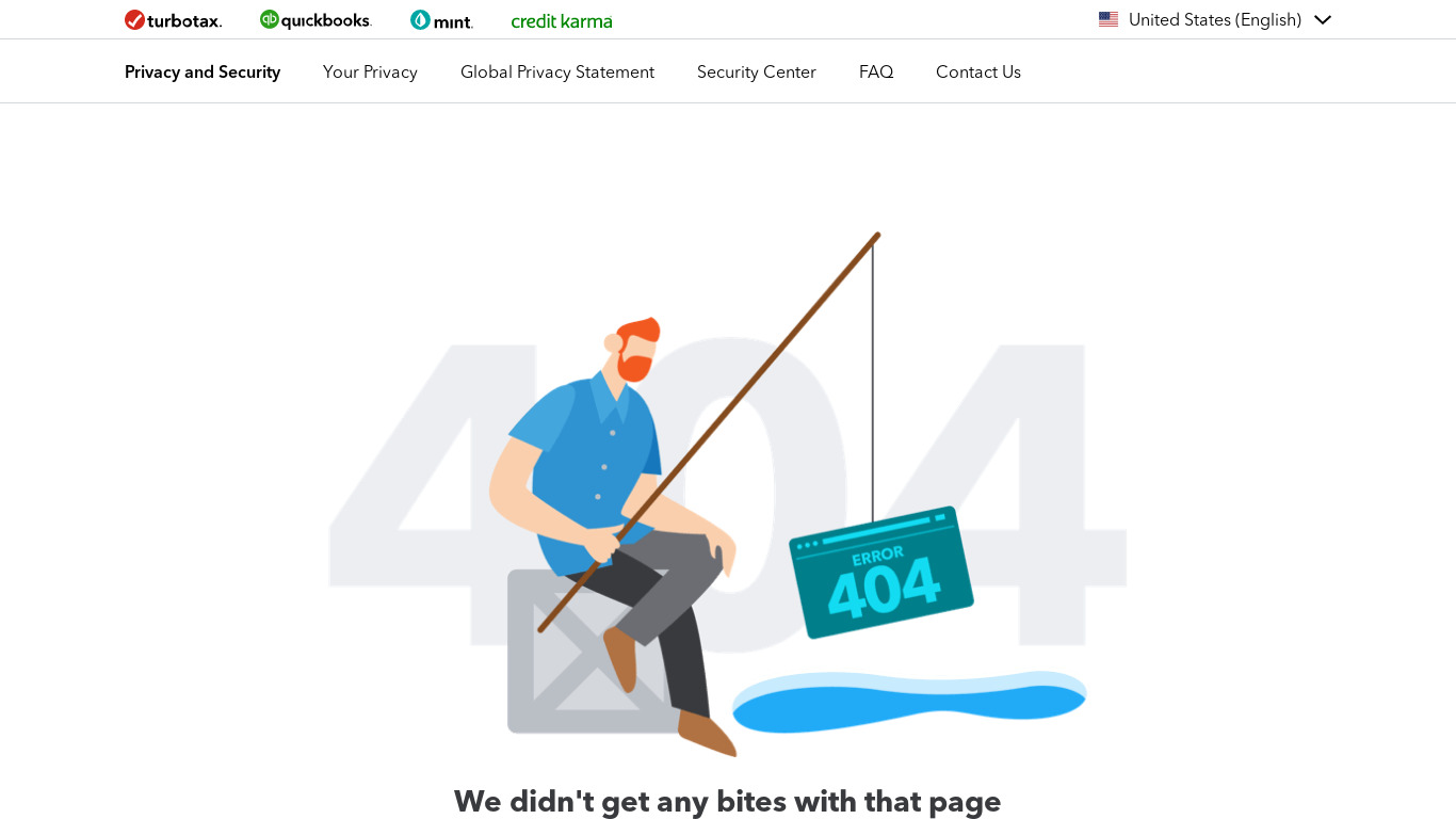 Intuit Data Protection Landing page