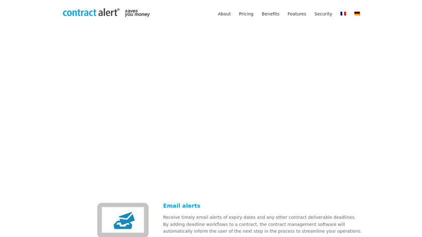 Contract Alert Landing Page