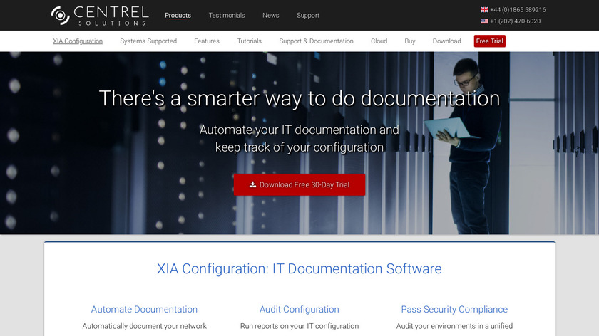 XIA Configuration Landing Page