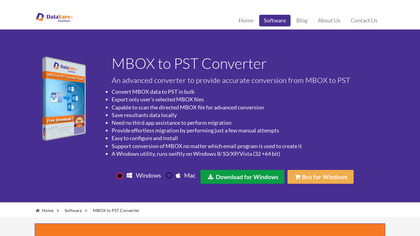 DataVare MBOX to PST Converter image