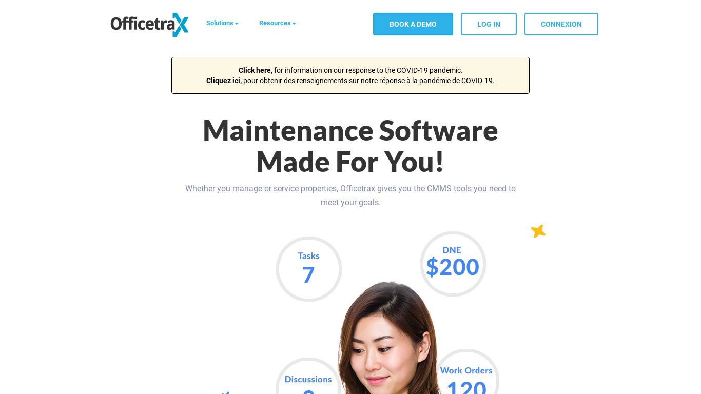 Officetrax Landing page