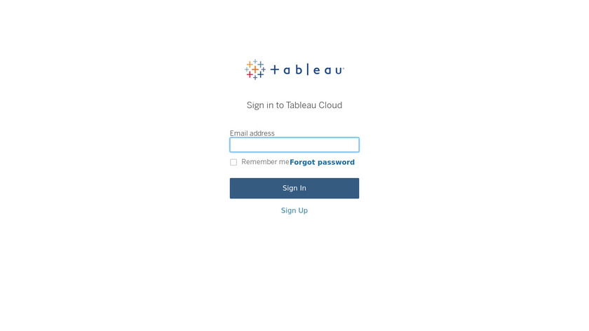 Tableau Online Landing Page