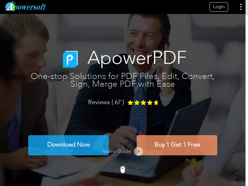 ApowerPDF Landing page