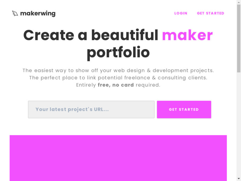 Makerwing Landing Page