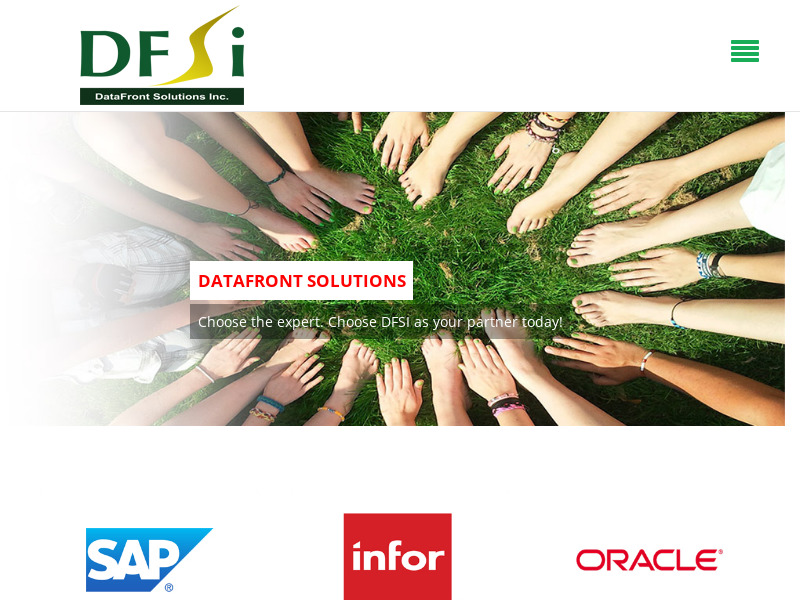 dfsiglobal.com DataFront Solutions Landing page