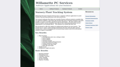 Willamette Nursery Plant Tracking System image