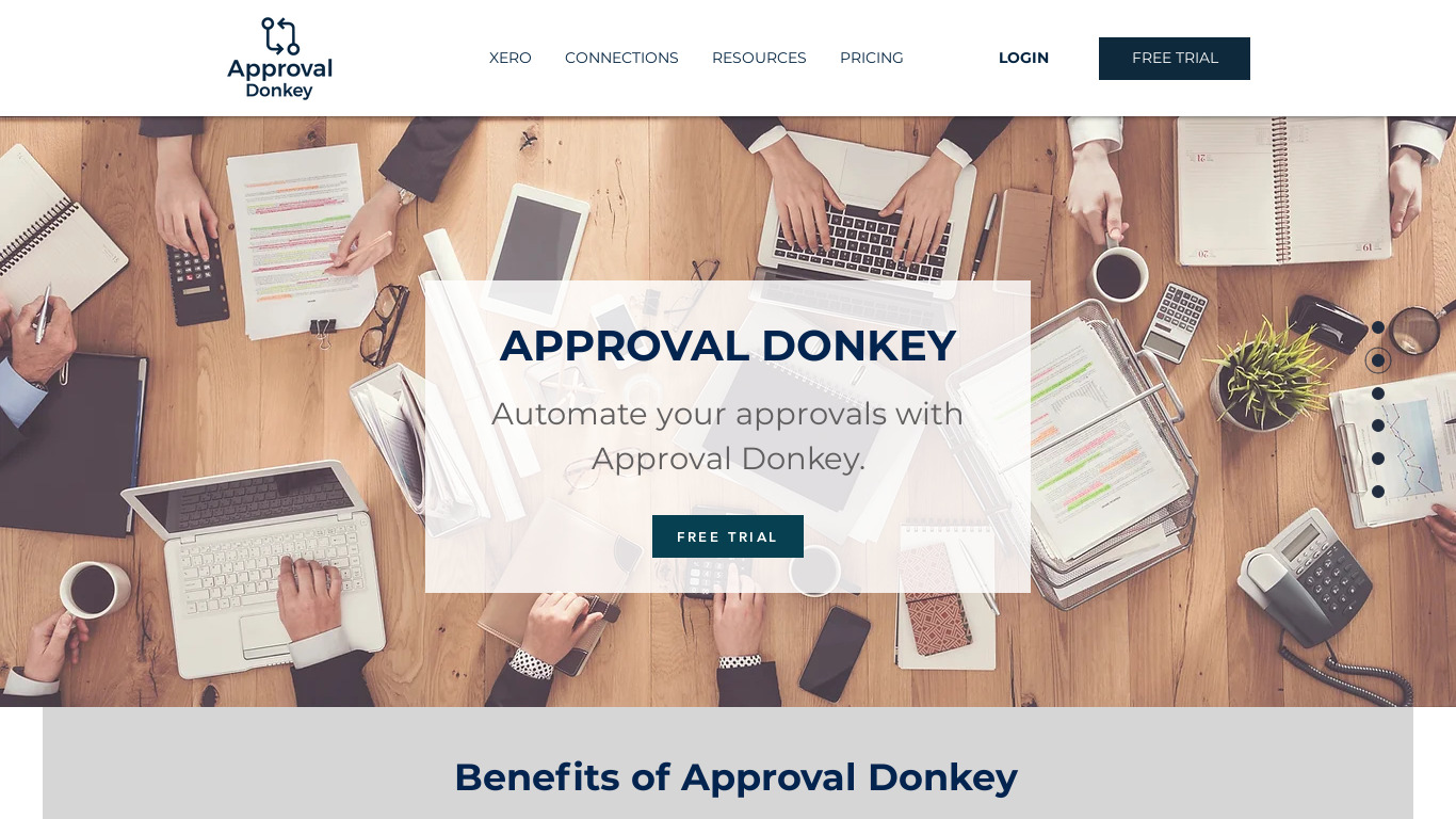 Approval Donkey Landing page