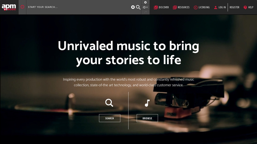 APM Music Landing Page