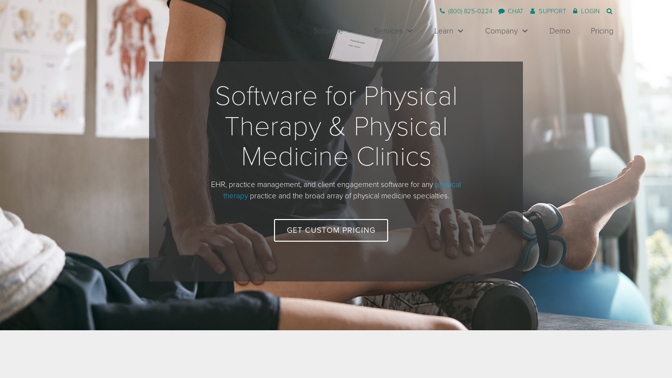 AdvancedMD for Therapy Landing page