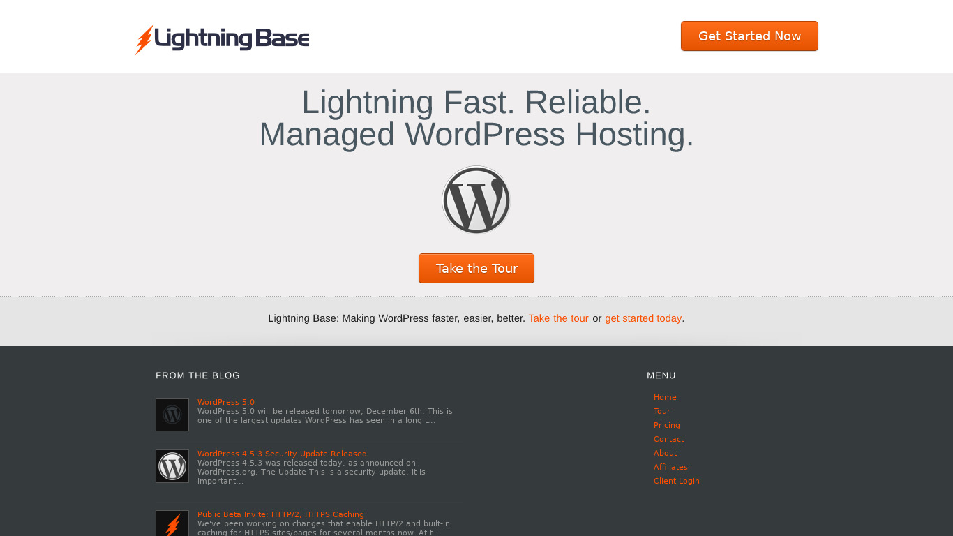 LightningBase Landing page