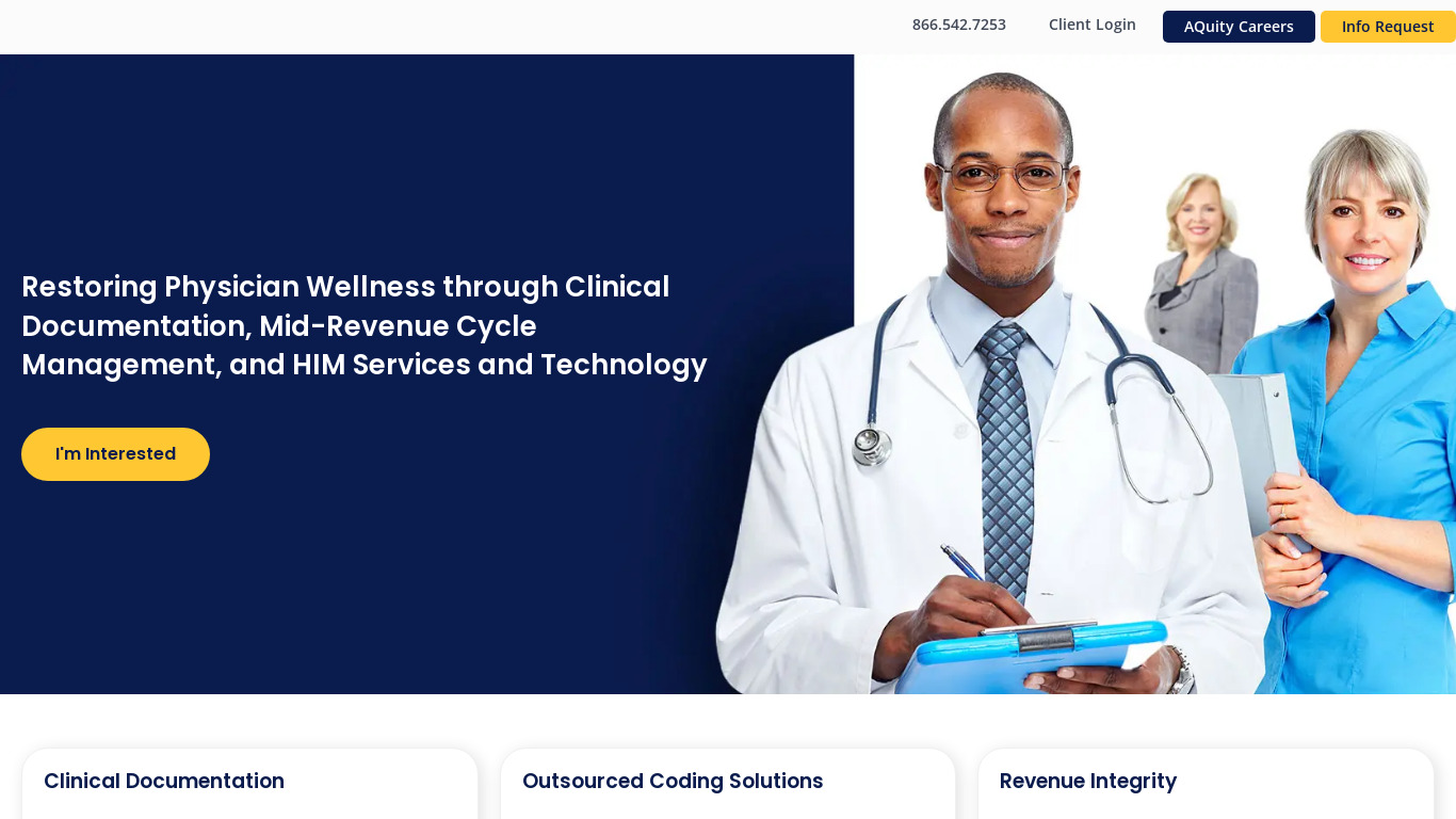 Acuity Solutions Landing page