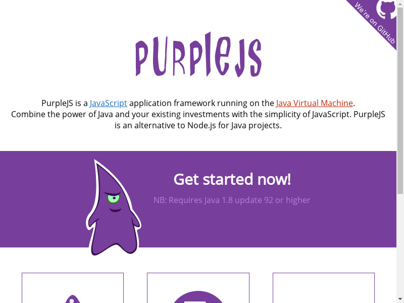 PurpleJS Landing page