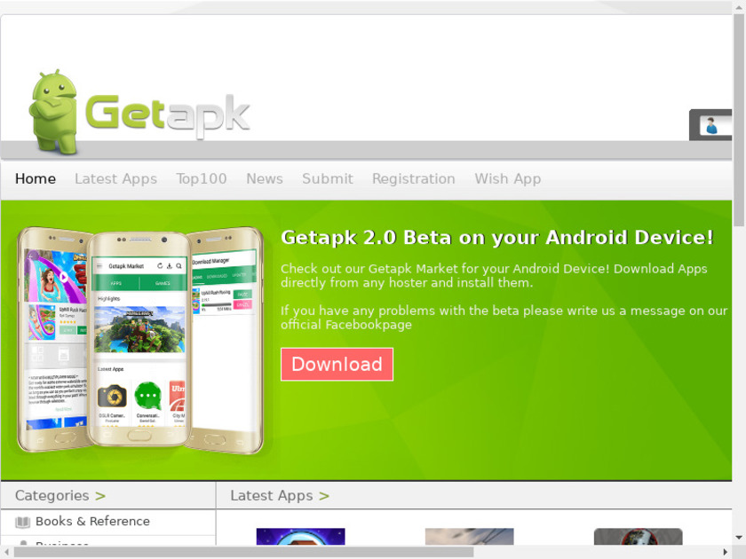 GetApk.co Landing Page
