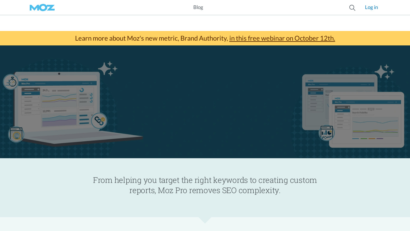 Moz Pro Landing page