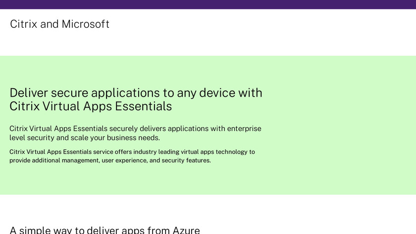 Citrix Essentials Landing Page