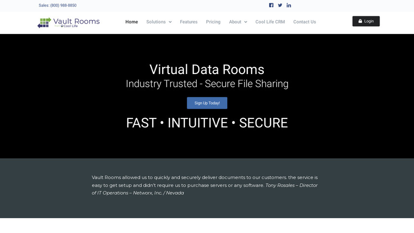 V-Rooms Landing Page