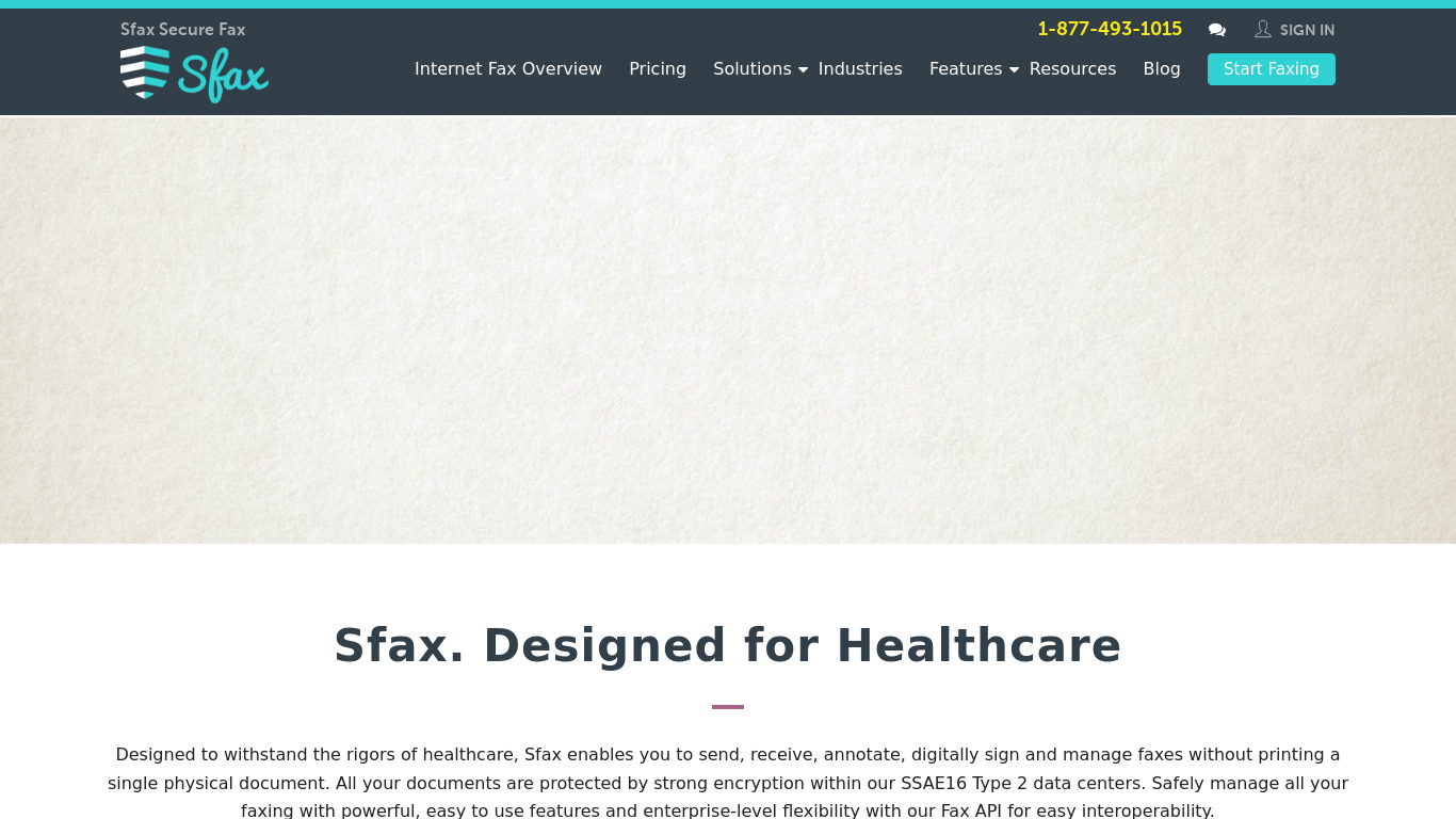 Sfax Landing page