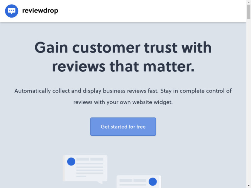 Reviewdrop Landing Page